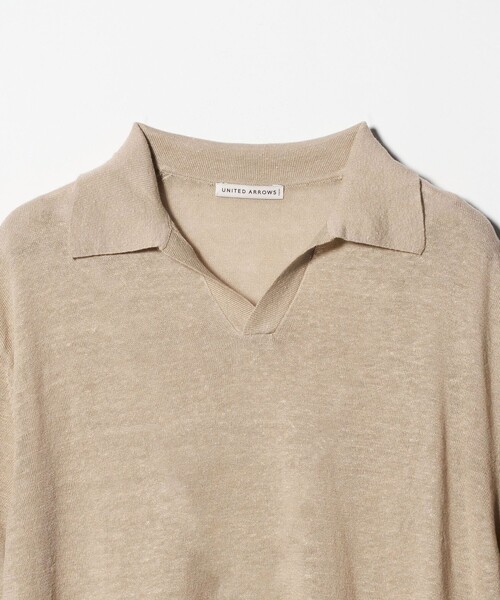 UNITED ARROWS(ユナイテッドアローズ)の「リネン/コットン スキッパー ポロシャツ(ポロシャツ・メンズ・ブラック/ベージュ・M/S/L/XL)」の15枚目の写真