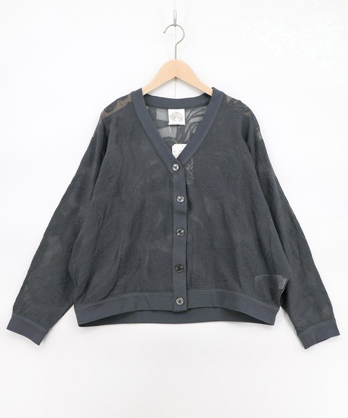 ScoLar（スカラー）の「161660：宇宙×海 オリジナルレースカーディガン（カーディガン/ボレロ・レディース・チャコールグレー/グレー/ブルー・M）」の2枚目の写真