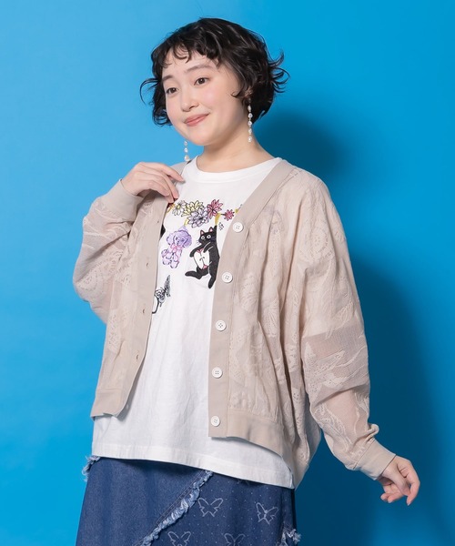 ScoLar（スカラー）の「161660：宇宙×海 オリジナルレースカーディガン（カーディガン/ボレロ・レディース・チャコールグレー/グレー/ブルー・M）」の18枚目の写真