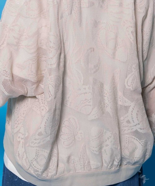 ScoLar（スカラー）の「161660：宇宙×海 オリジナルレースカーディガン（カーディガン/ボレロ・レディース・チャコールグレー/グレー/ブルー・M）」の13枚目の写真