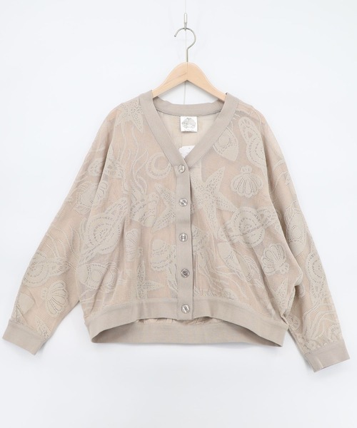 ScoLar（スカラー）の「161660：宇宙×海 オリジナルレースカーディガン（カーディガン/ボレロ・レディース・チャコールグレー/グレー/ブルー・M）」の11枚目の写真