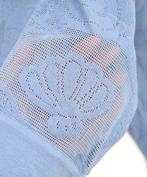 ScoLar（スカラー）の「161660：宇宙×海 オリジナルレースカーディガン（カーディガン/ボレロ・レディース・チャコールグレー/グレー/ブルー・M）」の4枚目の写真