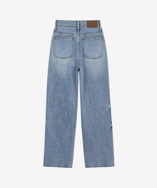 YUJI(ユジ)の「DOMINGO WASHED DENIM PANTS BLUE(デニムパンツ・レディース・ブルー・SMALL/MEDIUM/LARGE/X-LARGE)」の4枚目の写真