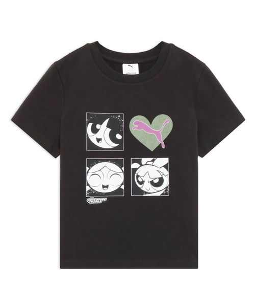 PUMA(プーマ)の「PUMA プーマ ウィメンズ PUMA x パワーパフ ガールズ コミック 半袖 Tシャツ(Tシャツ/カットソー・レディース・ブラック/グレー・MEDIUM/LARGE/X-LARGE/SMALL)」の1枚目の写真