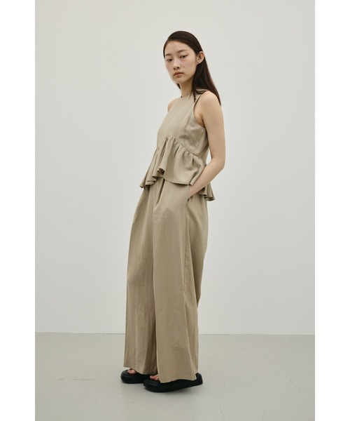STYLEMIXER(スタイルミキサー)の「リネンミックスフリルオールインワン(つなぎ/オールインワン・レディース・ブラック/ライトベージュ・SMALL/MEDIUM)」の18枚目の写真