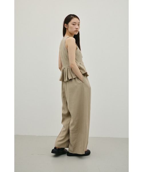 STYLEMIXER(スタイルミキサー)の「リネンミックスフリルオールインワン(つなぎ/オールインワン・レディース・ブラック/ライトベージュ・SMALL/MEDIUM)」の19枚目の写真