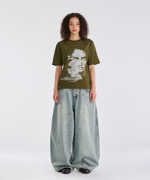 WISH FOR EVER(ウィッシュフォーエバー)の「【 2color / 3size 】PAINT WIDE DENIM PANTS/ペイントワイドデニムパンツ(デニムパンツ・メンズ・ブラック/インディゴブルー・SMALL/MEDIUM/LARGE)」の20枚目の写真