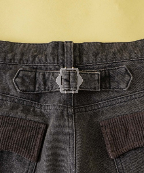 Zooodle(ズードル)の「Cord flap denim shorts - コーデュロイフラップデニムショーツ-(デニムパンツ・メンズ・インディゴブルー/ブラック・MEDIUM/LARGE)」の14枚目の写真