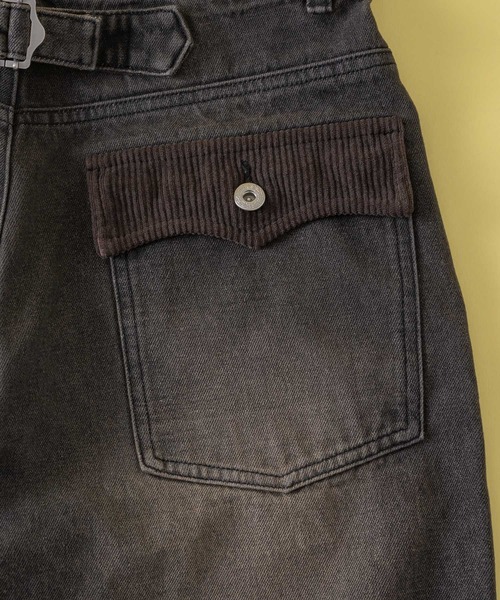 Zooodle(ズードル)の「Cord flap denim shorts - コーデュロイフラップデニムショーツ-(デニムパンツ・メンズ・インディゴブルー/ブラック・MEDIUM/LARGE)」の15枚目の写真