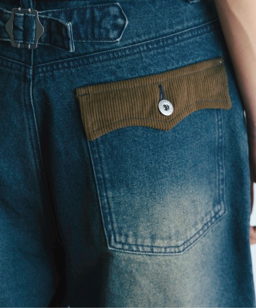 Zooodle(ズードル)の「Cord flap denim shorts - コーデュロイフラップデニムショーツ-(デニムパンツ・メンズ・インディゴブルー/ブラック・MEDIUM/LARGE)」の17枚目の写真