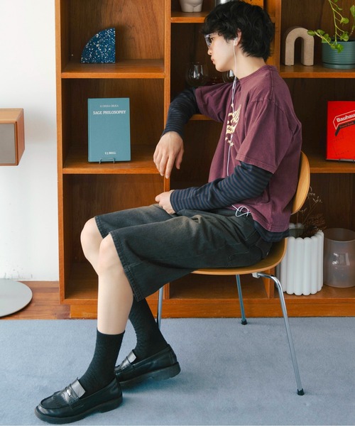 Zooodle(ズードル)の「Cord flap denim shorts - コーデュロイフラップデニムショーツ-(デニムパンツ・メンズ・インディゴブルー/ブラック・MEDIUM/LARGE)」の8枚目の写真