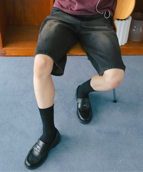 Zooodle(ズードル)の「Cord flap denim shorts - コーデュロイフラップデニムショーツ-(デニムパンツ・メンズ・インディゴブルー/ブラック・MEDIUM/LARGE)」の7枚目の写真