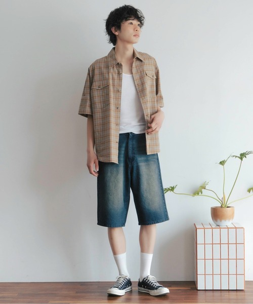 Zooodle(ズードル)の「Cord flap denim shorts - コーデュロイフラップデニムショーツ-(デニムパンツ・メンズ・インディゴブルー/ブラック・MEDIUM/LARGE)」の20枚目の写真