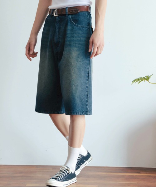 Zooodle(ズードル)の「Cord flap denim shorts - コーデュロイフラップデニムショーツ-(デニムパンツ・メンズ・インディゴブルー/ブラック・MEDIUM/LARGE)」の14枚目の写真