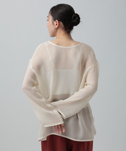 LEPSIM(レプシィム)の「2WAYメッシュ長袖ブラウス 647568(シャツ/ブラウス・レディース・ブラウン/ブラック/アイボリー・FREE)」の6枚目の写真
