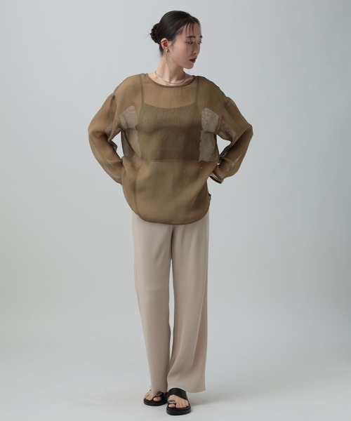 LEPSIM(レプシィム)の「2WAYメッシュ長袖ブラウス 647568(シャツ/ブラウス・レディース・ブラウン/ブラック/アイボリー・FREE)」の13枚目の写真