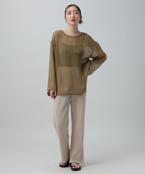 LEPSIM(レプシィム)の「2WAYメッシュ長袖ブラウス 647568(シャツ/ブラウス・レディース・ブラウン/ブラック/アイボリー・FREE)」の14枚目の写真