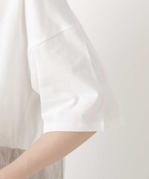 one'sterrace(ワンズテラス)の「パッチワーク5分袖プルオーバー(Tシャツ/カットソー・レディース・ブラック系8/ライトグリーン系/アイボリー系8・02)」の8枚目の写真