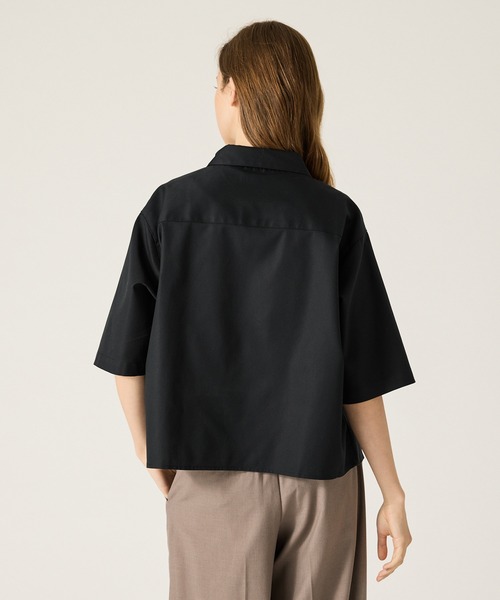CLEL（クレイル）の「【CLEL】Royal Oxford Short Sleeve Cropped Shirt / ロイヤルオックスフォード 半袖クロップドシャツ（シャツ/ブラウス・メンズ・ホワイト/グレー系/サックスブルー/ブラック・XS/S/M/L）」の9枚目の写真