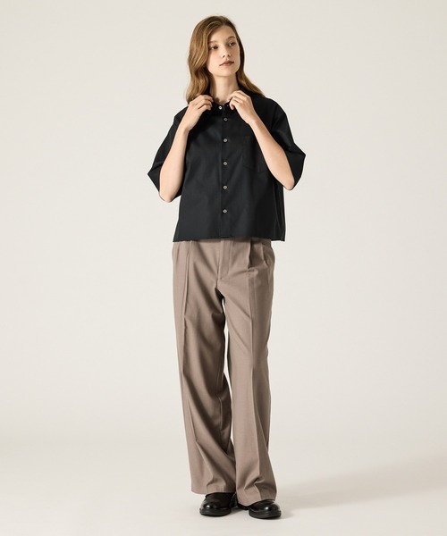 CLEL（クレイル）の「【CLEL】Royal Oxford Short Sleeve Cropped Shirt / ロイヤルオックスフォード 半袖クロップドシャツ（シャツ/ブラウス・メンズ・ホワイト/グレー系/サックスブルー/ブラック・XS/S/M/L）」の11枚目の写真