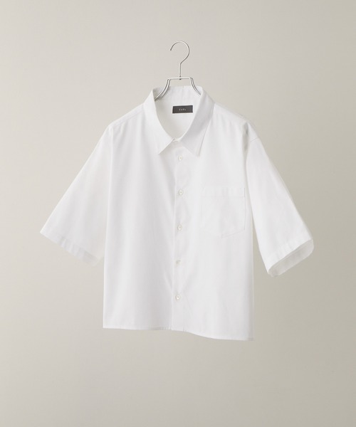 CLEL（クレイル）の「【CLEL】Royal Oxford Short Sleeve Cropped Shirt / ロイヤルオックスフォード 半袖クロップドシャツ（シャツ/ブラウス・メンズ・ホワイト/グレー系/サックスブルー/ブラック・XS/S/M/L）」の21枚目の写真