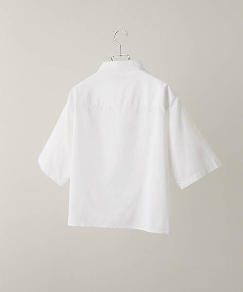 CLEL（クレイル）の「【CLEL】Royal Oxford Short Sleeve Cropped Shirt / ロイヤルオックスフォード 半袖クロップドシャツ（シャツ/ブラウス・メンズ・ホワイト/グレー系/サックスブルー/ブラック・XS/S/M/L）」の22枚目の写真