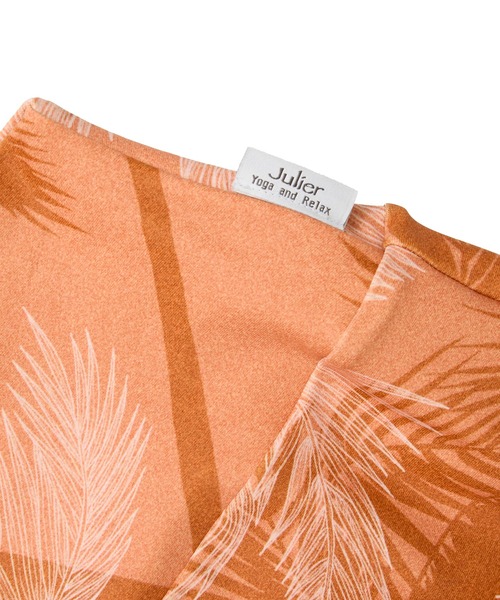 Julier Yoga and Relax（ジュリエヨガアンドリラックス）の「Julier palm treeプリントショートパンツ（水着・レディース・ホワイト/ベージュ/オレンジ・0/1）」の12枚目の写真