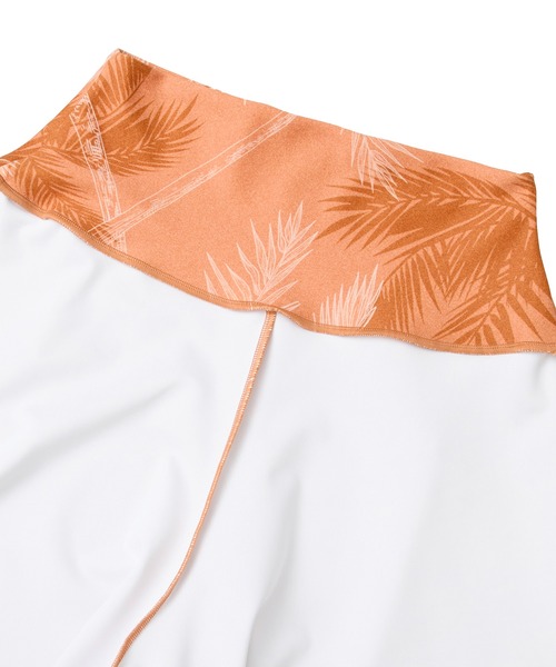 Julier Yoga and Relax（ジュリエヨガアンドリラックス）の「Julier palm treeプリントショートパンツ（水着・レディース・ホワイト/ベージュ/オレンジ・0/1）」の11枚目の写真