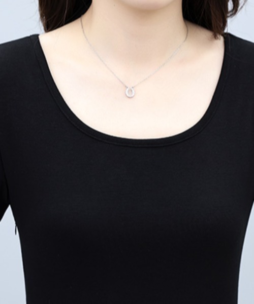 LUCPY(ラクピー)の「ドット切替フレアロングワンピース(ワンピース・レディース・ブラック・XX-LARGE/X-LARGE/LARGE/MEDIUM)」の3枚目の写真