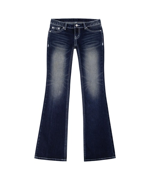 EYEER(イワイイアル)の「CLASSIC LOW RISE BOOTS-CUT DENIM PANTS(デニムパンツ・レディース・ブルー・MEDIUM/SMALL)」の6枚目の写真