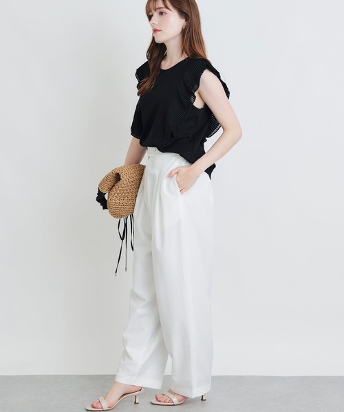 PICCIN(ピッチン)の「【セットアップ可能】麻混タックパンツ(その他パンツ・レディース・オフホワイト/グレー/ブラック・S/M)」の16枚目の写真