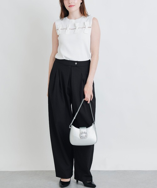 PICCIN(ピッチン)の「【セットアップ可能】麻混タックパンツ(その他パンツ・レディース・オフホワイト/グレー/ブラック・S/M)」の21枚目の写真
