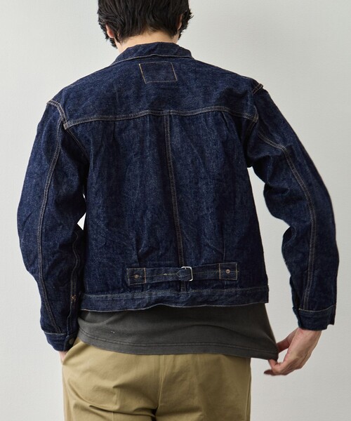 orSlow(オアスロウ)の「【orSlow/オアスロウ】TYPE1 40S PLEATED FRONT BLOUSE(デニムジャケット・メンズ・ダークインディゴブルー・M/L)」の4枚目の写真