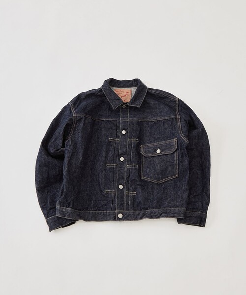 orSlow(オアスロウ)の「【orSlow/オアスロウ】TYPE1 40S PLEATED FRONT BLOUSE(デニムジャケット・メンズ・ダークインディゴブルー・M/L)」の6枚目の写真
