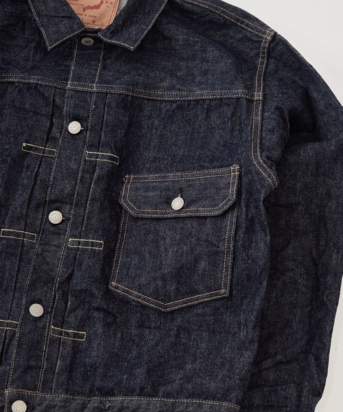orSlow(オアスロウ)の「【orSlow/オアスロウ】TYPE1 40S PLEATED FRONT BLOUSE(デニムジャケット・メンズ・ダークインディゴブルー・M/L)」の8枚目の写真