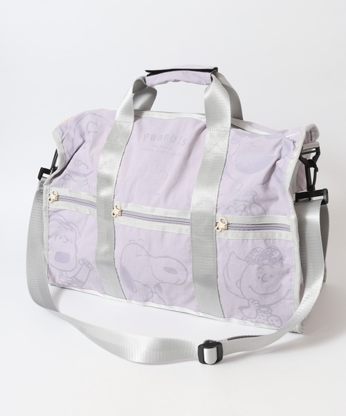 SNOOPY(スヌーピー)の「SNOOPY スヌーピー ボストンバッグ 6コマ キャリーオンバッグ(ボストンバッグ・レディース・ダークグレー/ベージュ/ラベンダー・FREE)」の6枚目の写真