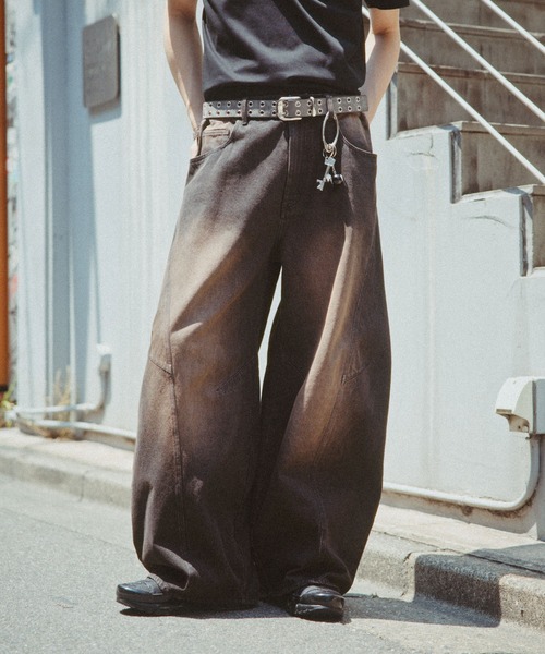 RAGEBLUE(レイジブルー)の「Vintage 3D Curve Barrel Denim Pants/ヴィンテージ加工/3Dカーブバレルデニムパンツ(デニムパンツ・メンズ・グリーン/ブラウン/ブルー/ブラック/ライトブルー/ブラック系その他/グリーン系その他/ブルー系その他/ブラック系その他2/グレー系その他・MEDIUM/LARGE)」の3枚目の写真