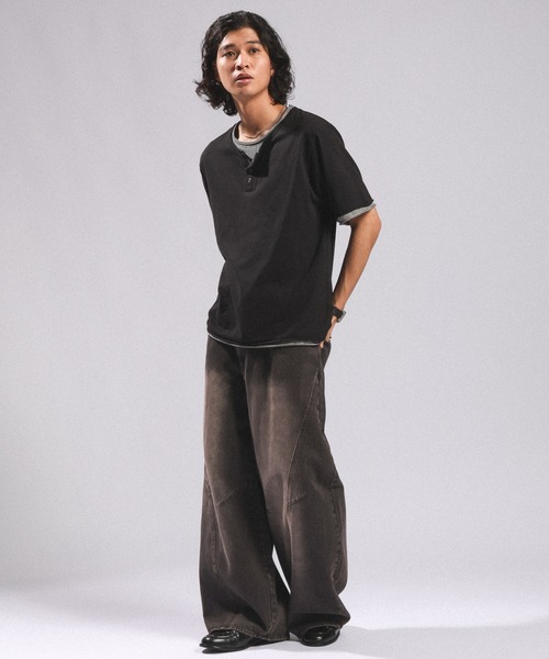 RAGEBLUE(レイジブルー)の「Vintage 3D Curve Barrel Denim Pants/ヴィンテージ加工/3Dカーブバレルデニムパンツ(デニムパンツ・メンズ・グリーン/ブラウン/ブルー/ブラック/ライトブルー/ブラック系その他/グリーン系その他/ブルー系その他/ブラック系その他2/グレー系その他・MEDIUM/LARGE)」の13枚目の写真