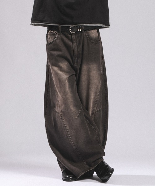 RAGEBLUE(レイジブルー)の「Vintage 3D Curve Barrel Denim Pants/ヴィンテージ加工/3Dカーブバレルデニムパンツ(デニムパンツ・メンズ・グリーン/ブラウン/ブルー/ブラック/ライトブルー/ブラック系その他/グリーン系その他/ブルー系その他/ブラック系その他2/グレー系その他・MEDIUM/LARGE)」の14枚目の写真
