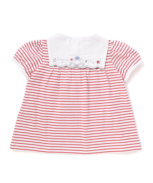 SLAP SLIP(スラップスリップ)の「【マリンシリーズ】セーラーカラーボーダー半袖Tシャツ+パンツセットアップ(80~130cm)(セットアップ・キッズ・レッド系その他/ブルー系その他2・130cm/80cm/110cm/120cm/100cm/90cm)」の7枚目の写真