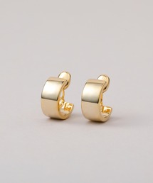 ◆金属アレルギー対応◆◆made in japan◆【痛くない】【落ちにくい】【ストレスフリーな着け心地】ワイドプレーン ミニループフィットイヤリング