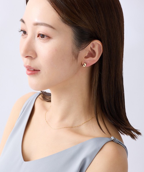 CALIN STANDARD(カリンスタンダード)の「◆金属アレルギー対応◆◆made in japan◆【痛くない】【落ちにくい】【ストレスフリーな着け心地】ワイドプレーン ミニループフィットイヤリング(イヤリング・レディース・ピンクゴールド/ゴールド/シルバー・FREE)」の4枚目の写真