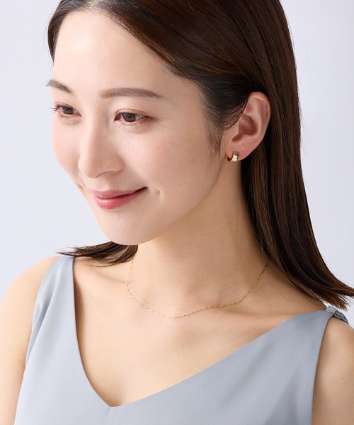 CALIN STANDARD(カリンスタンダード)の「◆金属アレルギー対応◆◆made in japan◆【痛くない】【落ちにくい】【ストレスフリーな着け心地】ワイドプレーン ミニループフィットイヤリング(イヤリング・レディース・ピンクゴールド/ゴールド/シルバー・FREE)」の5枚目の写真