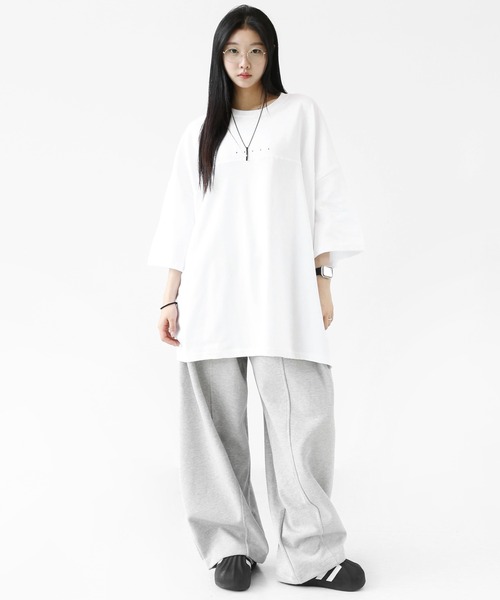 minsobi(ミンソビ)の「インパクトグラフィティ ビッグシルエット半袖T ユニセックス(Tシャツ/カットソー・メンズ・ホワイト/ブラック・FREE)」の21枚目の写真