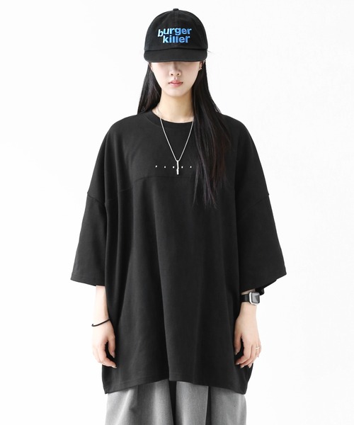 minsobi(ミンソビ)の「インパクトグラフィティ ビッグシルエット半袖T ユニセックス(Tシャツ/カットソー・メンズ・ホワイト/ブラック・FREE)」の8枚目の写真