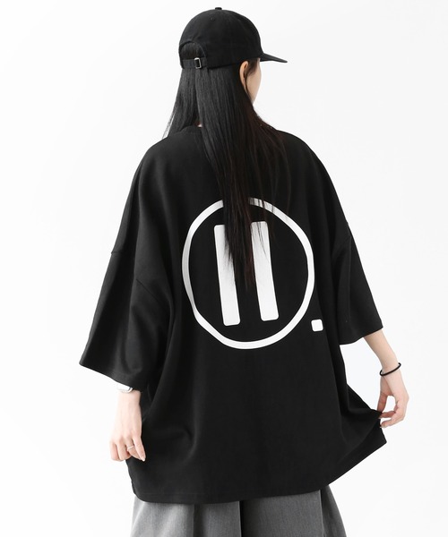 minsobi(ミンソビ)の「インパクトグラフィティ ビッグシルエット半袖T ユニセックス(Tシャツ/カットソー・メンズ・ホワイト/ブラック・FREE)」の6枚目の写真