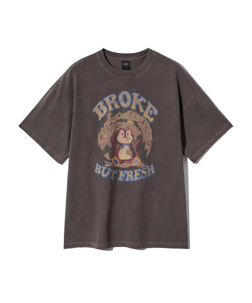 GAKKAI UNIONS(ガッカイユニオンズ)の「ドーナツペンギンピグメント半袖Tシャツブラウン(Tシャツ/カットソー・レディース・その他・MEDIUM/LARGE)」の6枚目の写真