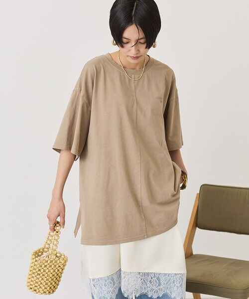 AMERICAN HOLIC(アメリカンホリック)の「バックロゴルーズTシャツ(Tシャツ/カットソー・レディース・チャコールグレー/オフホワイト/ベージュ・FREE)」の7枚目の写真