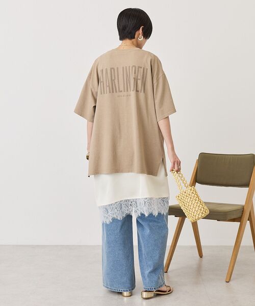 AMERICAN HOLIC(アメリカンホリック)の「バックロゴルーズTシャツ(Tシャツ/カットソー・レディース・チャコールグレー/オフホワイト/ベージュ・FREE)」の14枚目の写真