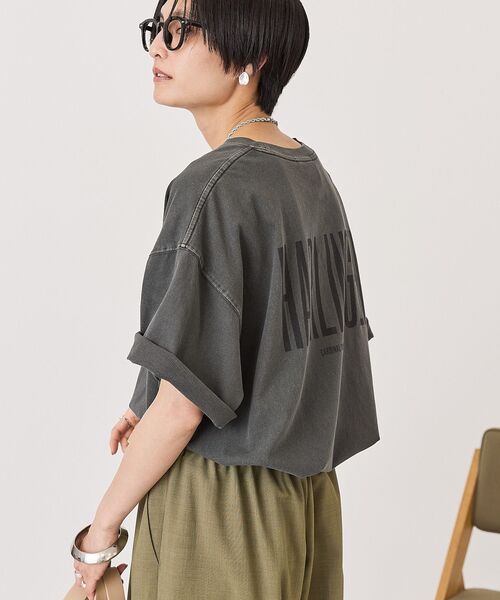 AMERICAN HOLIC(アメリカンホリック)の「バックロゴルーズTシャツ(Tシャツ/カットソー・レディース・チャコールグレー/オフホワイト/ベージュ・FREE)」の22枚目の写真